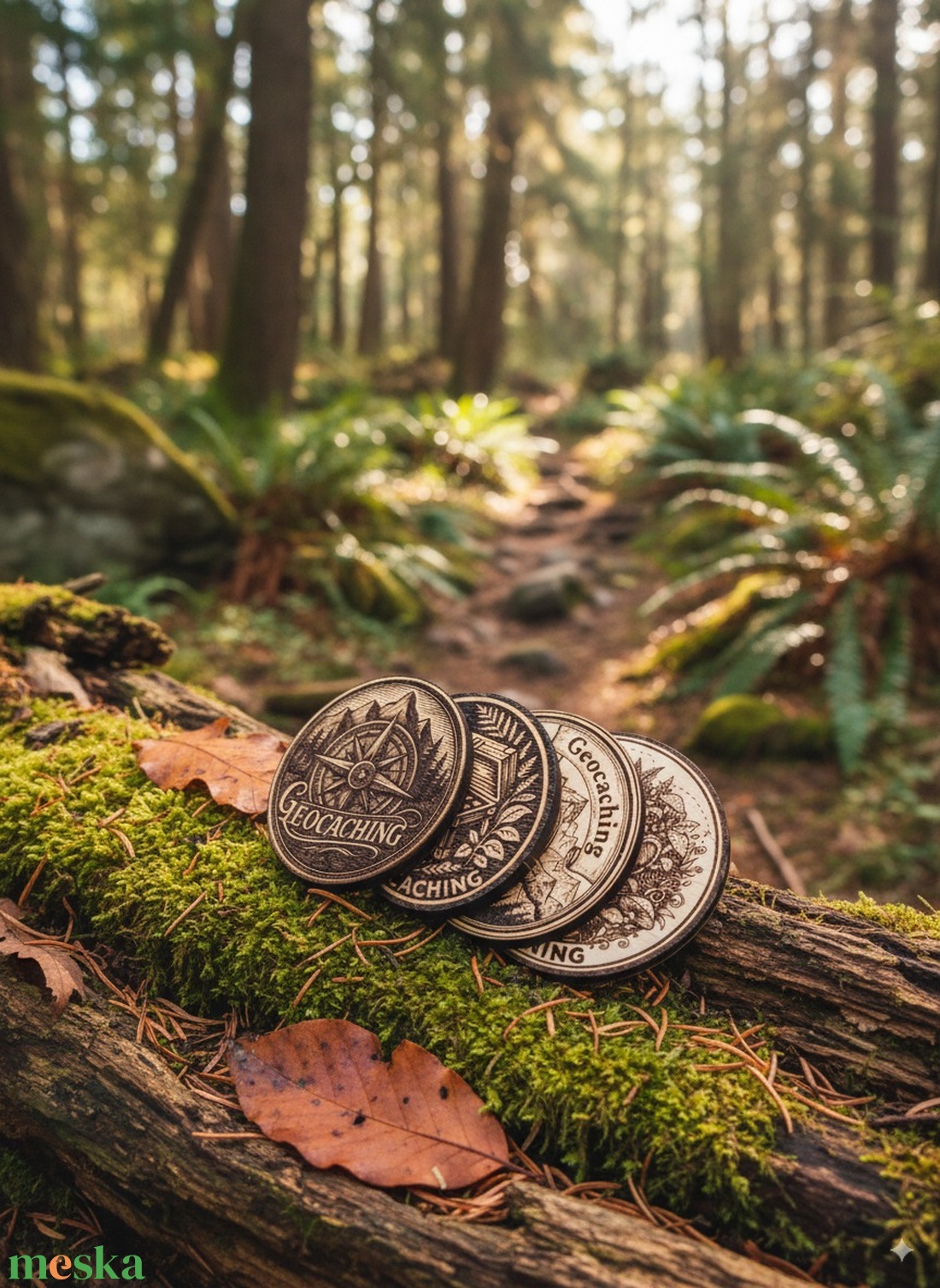 Fa Geocoin Csomag (4 db)  Hagyj Különleges Nyomot a Ládákban! Geocaching - játék & sport - sport és kikapcsolódás - más játékok, sportok - Meska.hu
