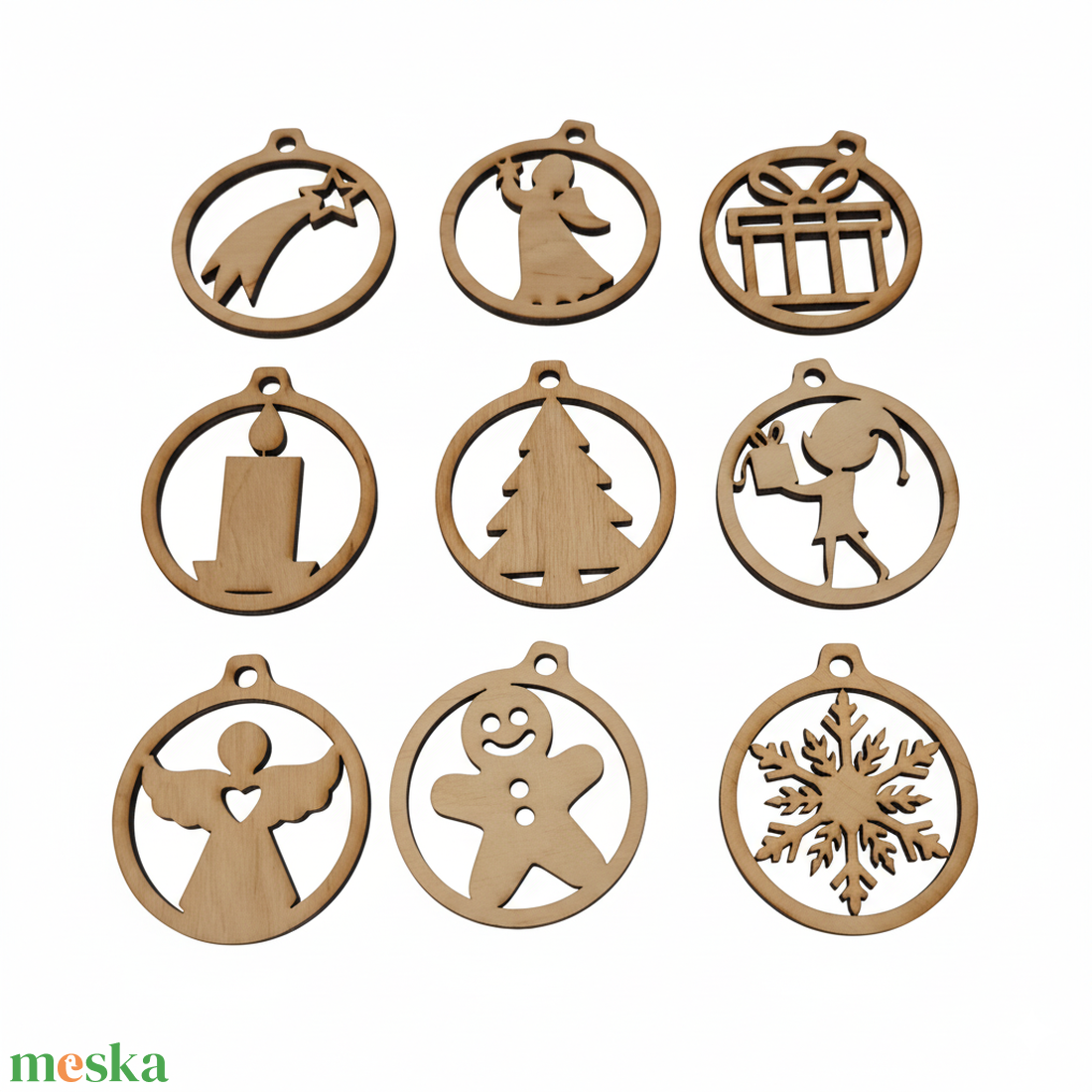 Natúr Fa Karácsonyfadísz Szett (9 db)  Kézműves Ünnepi Dekoráció - karácsony - karácsonyi lakásdekoráció - karácsonyfadíszek - Meska.hu Natúr Fa Karácsonyfadísz Szett (9 db)  Kézműves Ünnepi Dekoráció - karácsony - karácsonyi lakásdekoráció - karácsonyfadíszek - Meska.hu