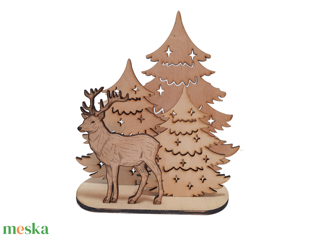 Szarvasos Téli Erdő dísz Fa Karácsonyi Dekoráció - karácsony - adventi díszek - adventi asztaldísz - Meska.hu Szarvasos Téli Erdő dísz Fa Karácsonyi Dekoráció - karácsony - adventi díszek - adventi asztaldísz - Meska.hu