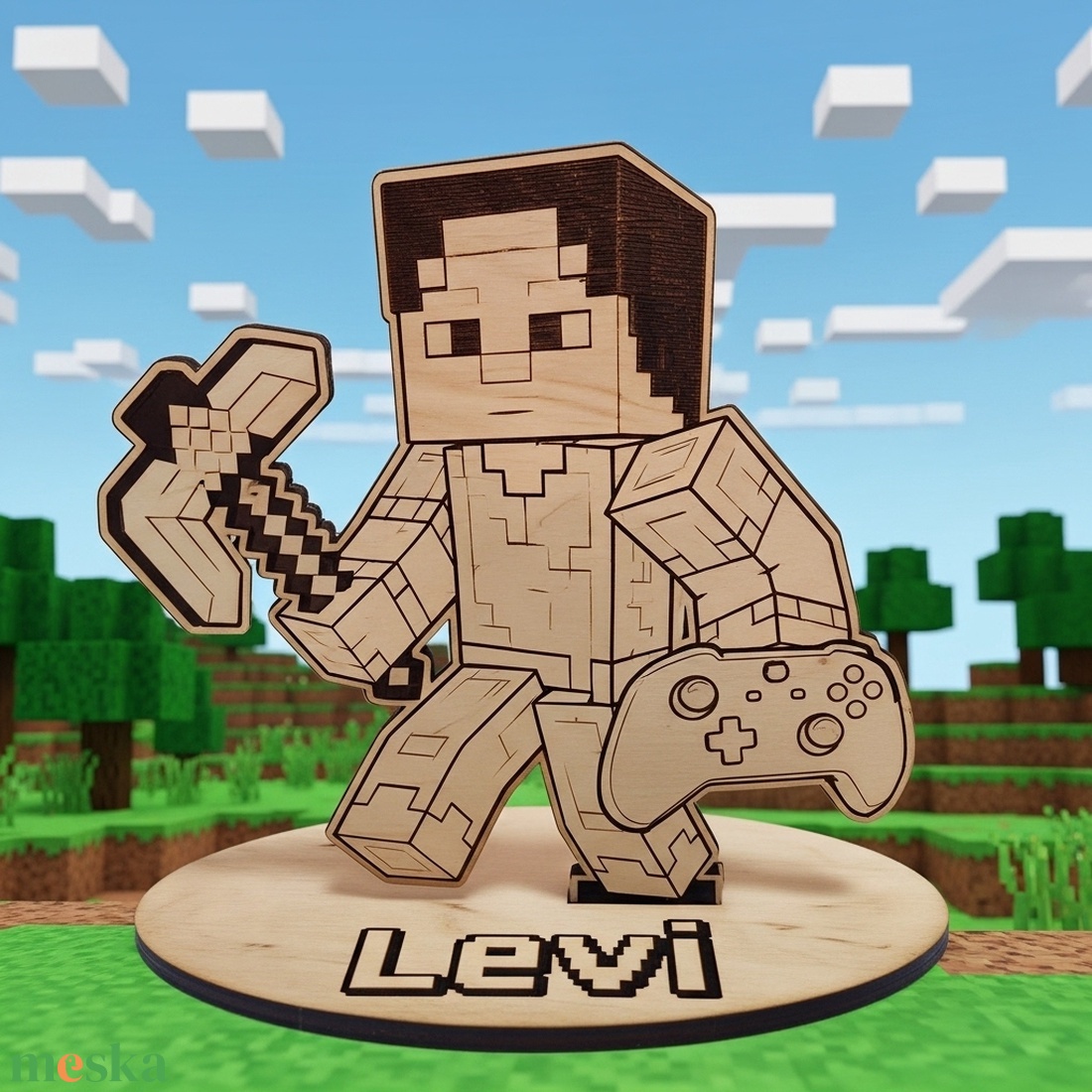 Minecraft Gamer Asztaldísz  Névre Szóló, Két Méretben - otthon & életmód - dekoráció - asztal és polc dekoráció - asztaldísz - Meska.hu