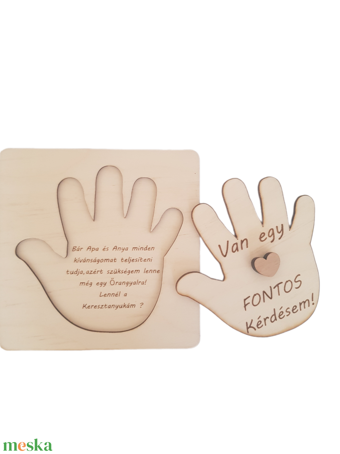 Keresztszülő Felkérő Puzzle  Fa, Gravírozott Ajándék (3 Változatban) - játék & sport - keresztelőajándékok - Meska.hu