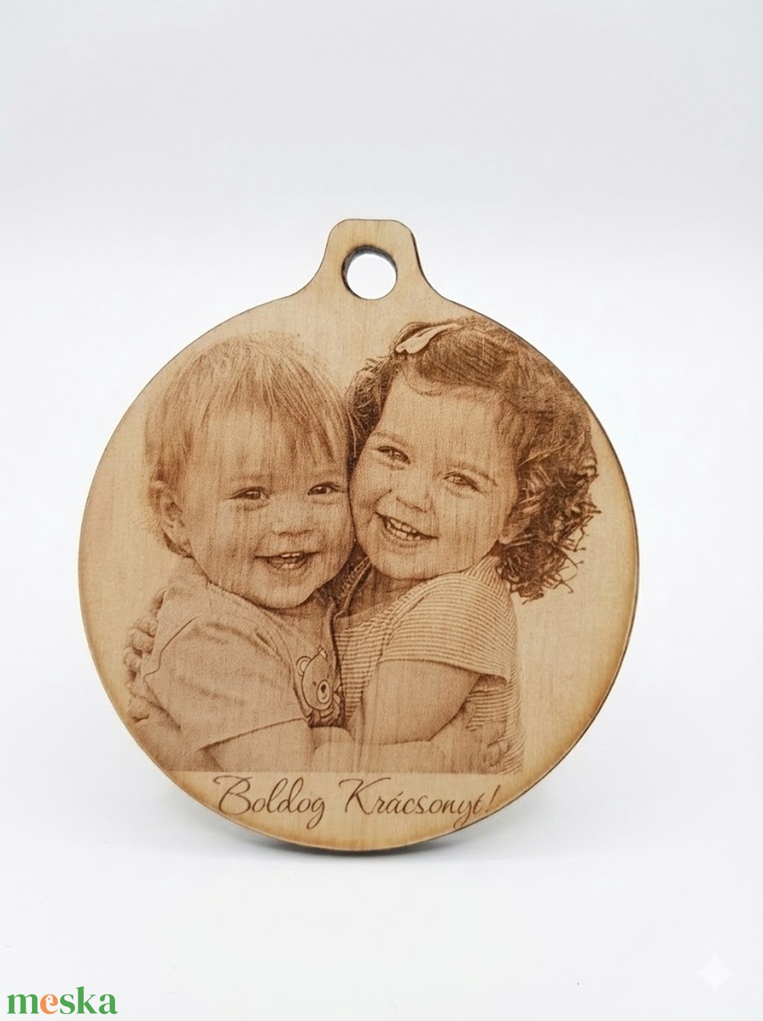 Egyedi Fényképes Karácsonyfadísz Fából  Postázás már 450Ft-tól ! - Igazán Személyes Ajándék - karácsony - karácsonyi lakásdekoráció - karácsonyfadíszek - Meska.hu