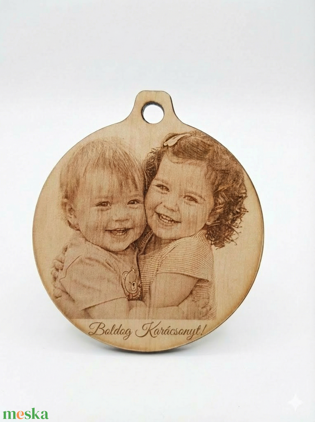 Egyedi Fényképes Karácsonyfadísz Fából � Postázás már 450Ft-tól ! - Igazán Személyes Ajándék - karácsony - karácsonyi lakásdekoráció - karácsonyfadíszek - Meska.hu