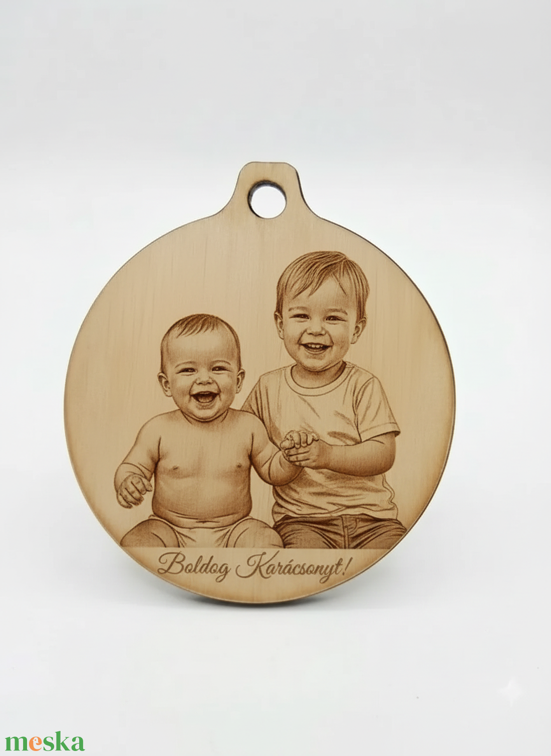 Egyedi Fényképes Karácsonyfadísz Fából � Postázás már 450Ft-tól ! - Igazán Személyes Ajándék - karácsony - karácsonyi lakásdekoráció - karácsonyfadíszek - Meska.hu