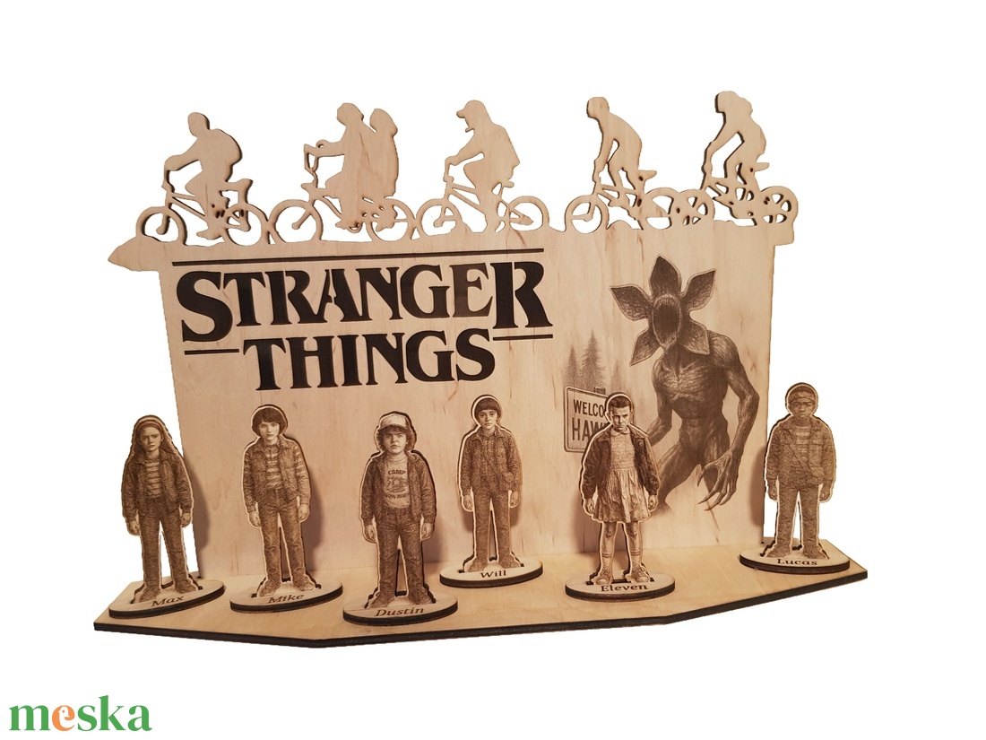 Stranger Things Dioráma � Lenyűgöző Fa Szobadísz Rajongóknak - otthon & életmód - dekoráció - asztal és polc dekoráció - dekorációs tál, tartó - Meska.hu