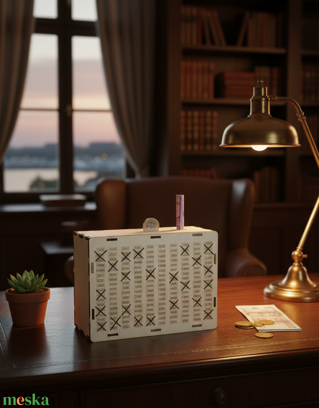 Motivációs Fa Persely � 1 Millió Forint Challenge Követő Doboz - otthon & életmód - dekoráció - asztal és polc dekoráció - persely - Meska.hu