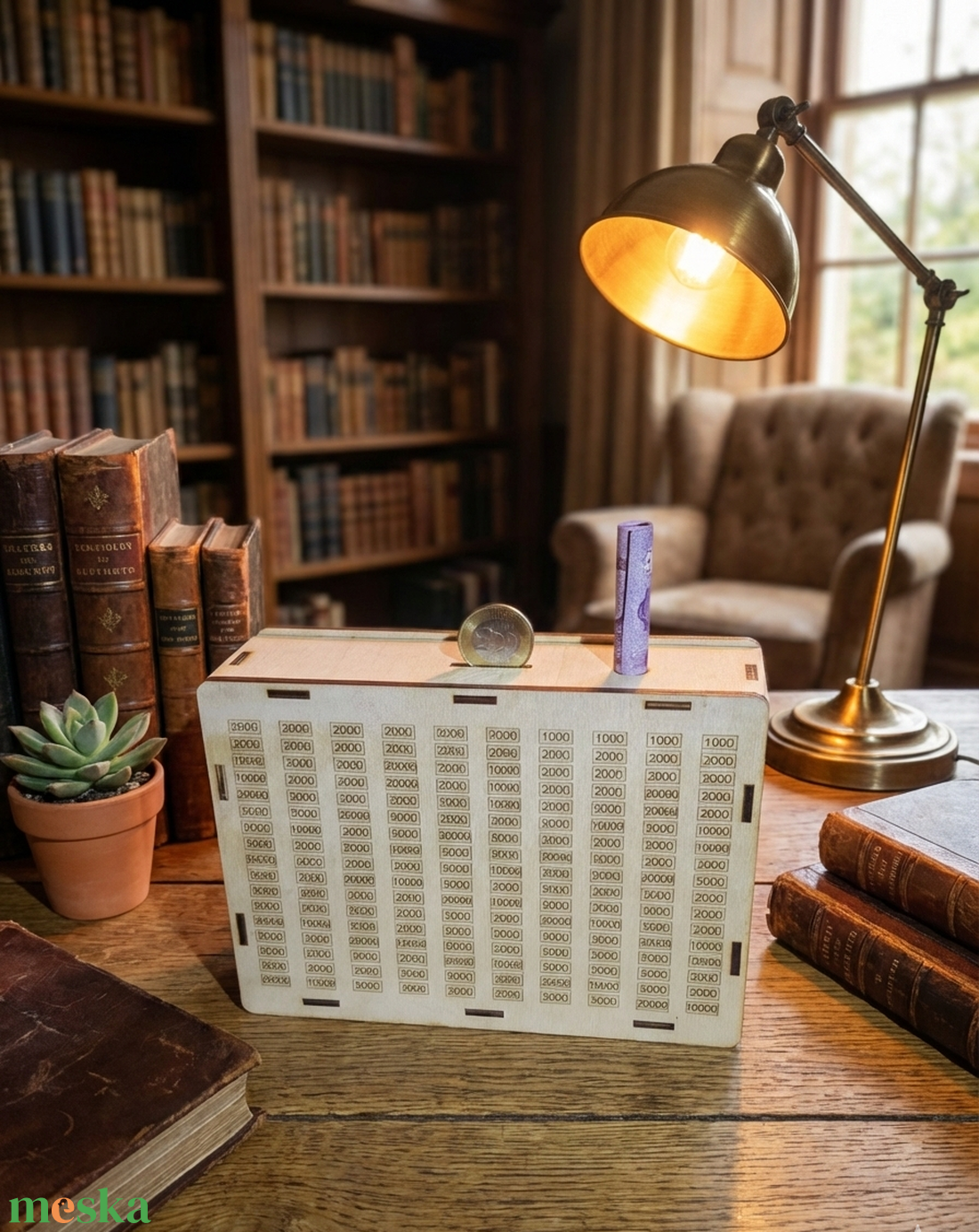 Motivációs Fa Persely � 1 Millió Forint Challenge Követő Doboz - otthon & életmód - dekoráció - asztal és polc dekoráció - persely - Meska.hu