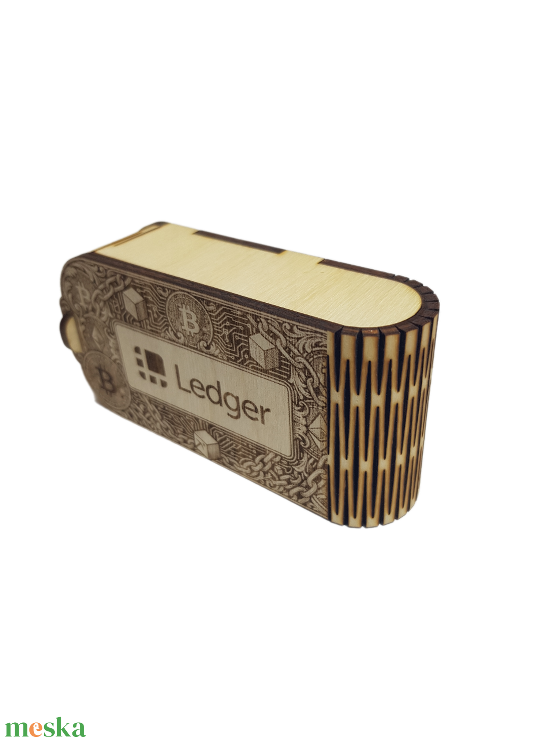 Ledger Tok Fából � Gravírozott Hardvertárca Tároló Nano S/S Plus-hoz - táska & tok - pénztárca & más tok - pénztárca - férfi pénztárca - Meska.hu