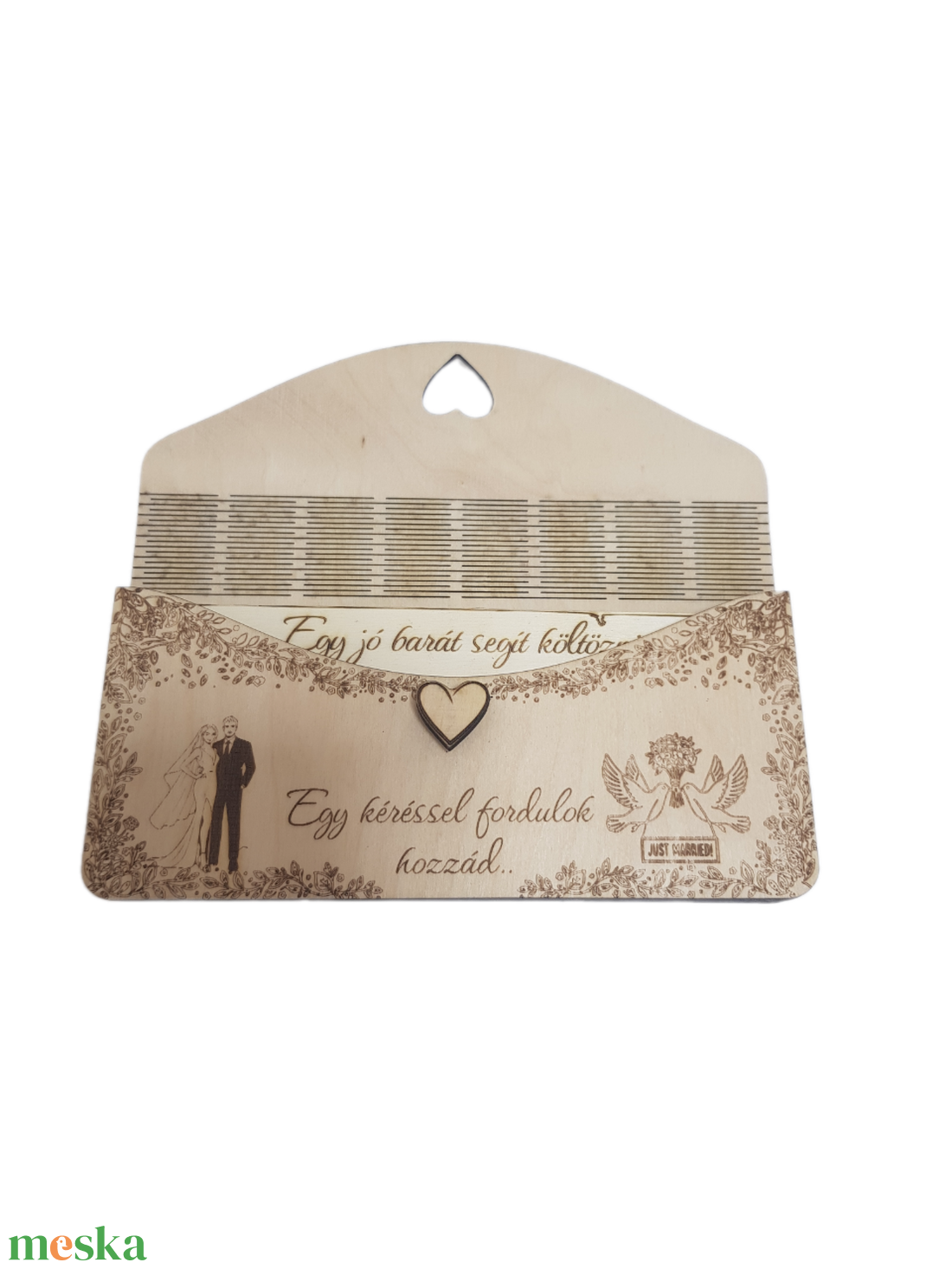 Tanú felkérő ajándék - Különleges névre szóló fa boríték és egyedi üzenet - esküvő - meghívó & kártya - tanú felkérő - Meska.hu