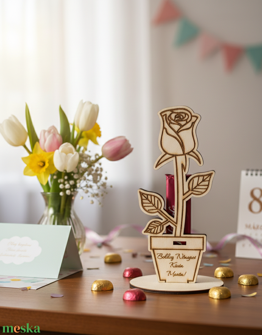 Nőnapi Fa Tulipán Csokitartóval � Egyedi Ajándék Ovisoknak, Iskolásoknak és Kolléganőknek - otthon & életmód - dekoráció - dísztárgy - Meska.hu