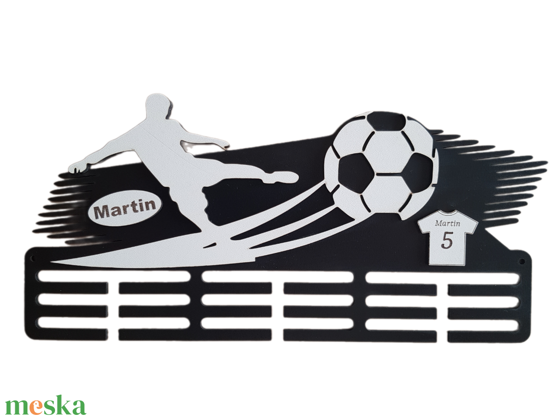 Egyedi Focis Éremtartó � Névre Szóló Dekoráció Bajnokoknak - otthon & életmód - dekoráció - fali és függő dekoráció - éremtartó - Meska.hu