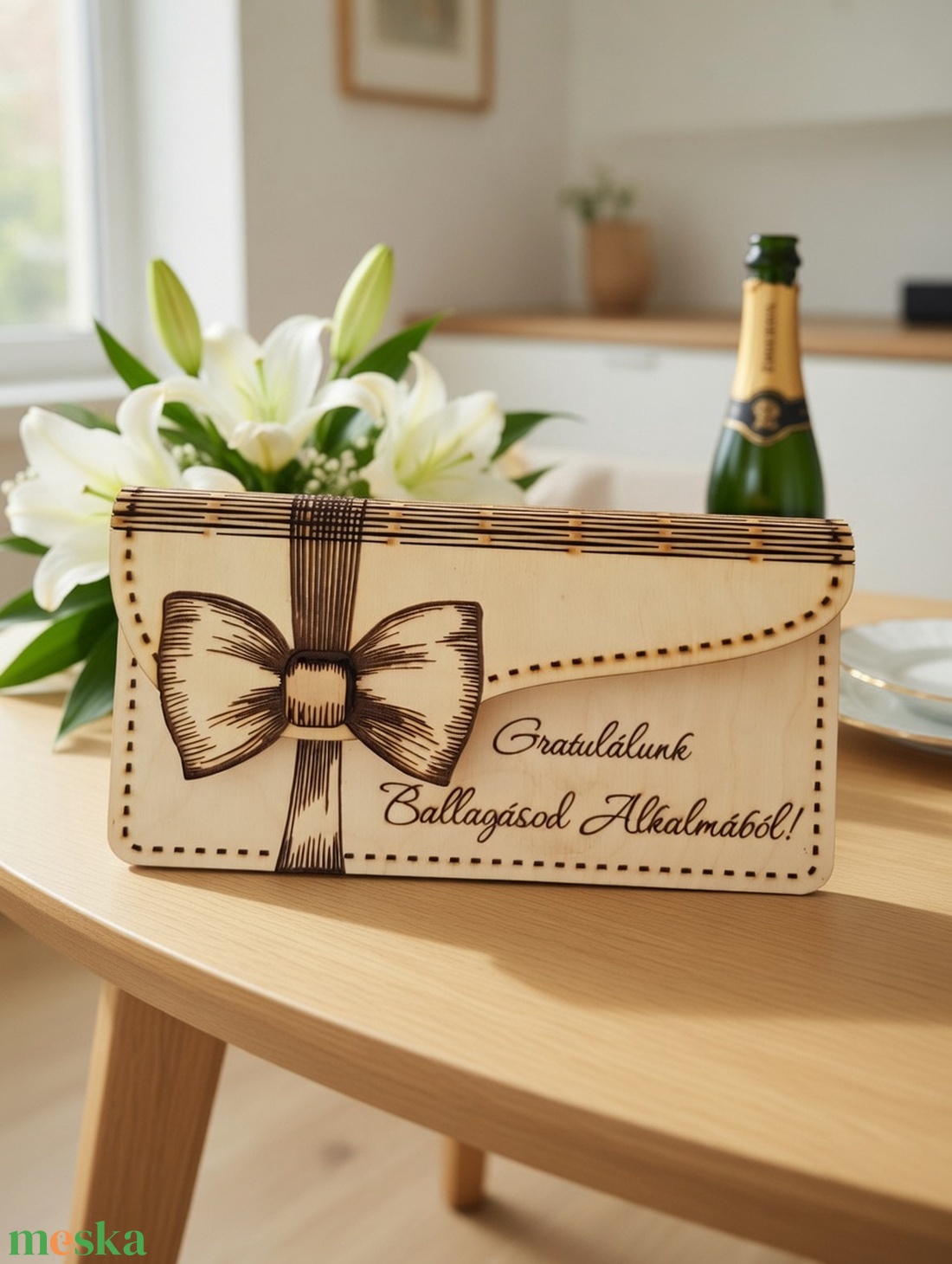 Ballagási diplomaosztó fa pénzátadó boríték masnival � akár egyedi felirattal is ! - otthon & életmód - papír, írószer - ajándékozás kellékei - pénzátadó boríték - Meska.hu