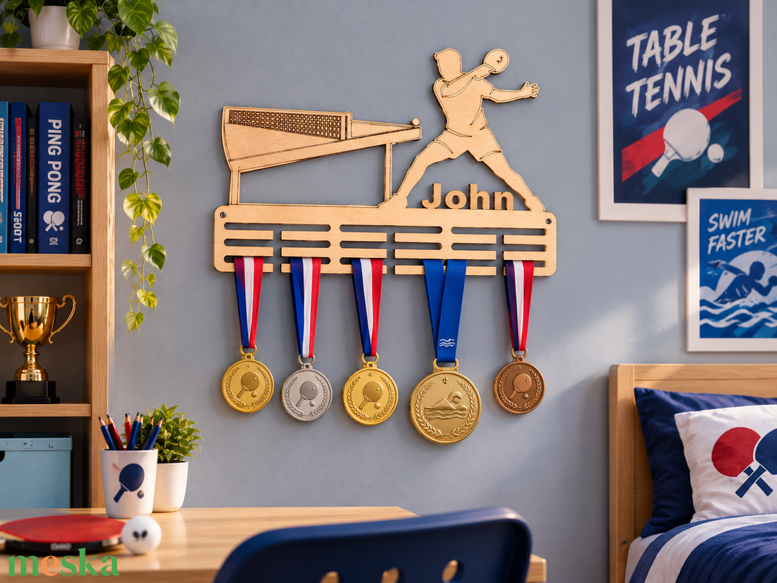 Ping pong Fa Névre szóló Éremtartó  - otthon & életmód - dekoráció - fali és függő dekoráció - éremtartó - Meska.hu