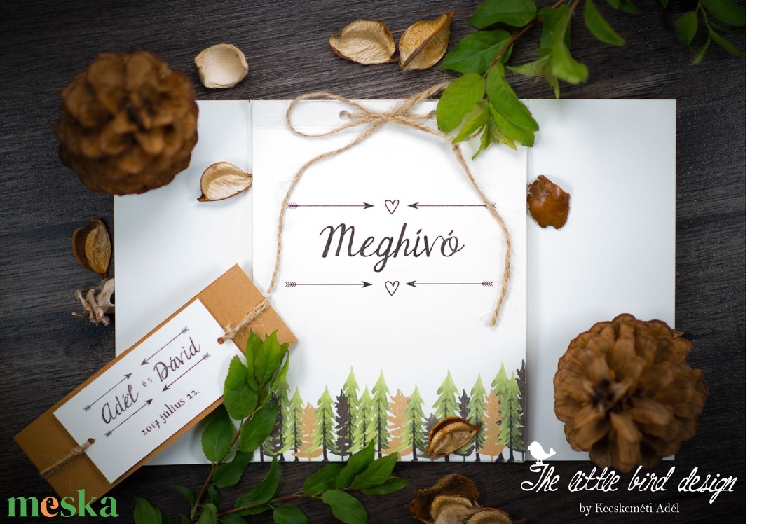 Erdei stílusú esküvői meghívó - esküvő - meghívó & kártya - meghívó - Meska.hu Erdei stílusú esküvői meghívó - esküvő - meghívó & kártya - meghívó - Meska.hu