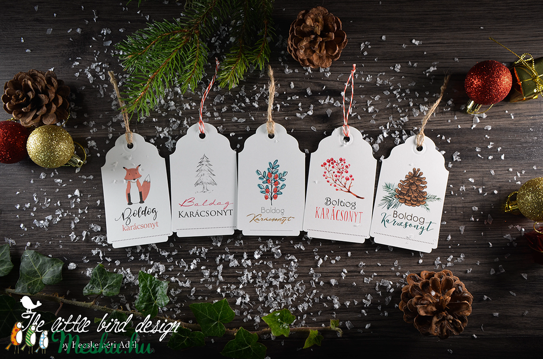 Karácsonyi kísérőkártya csomag verz.3. - karácsony - Meska.hu