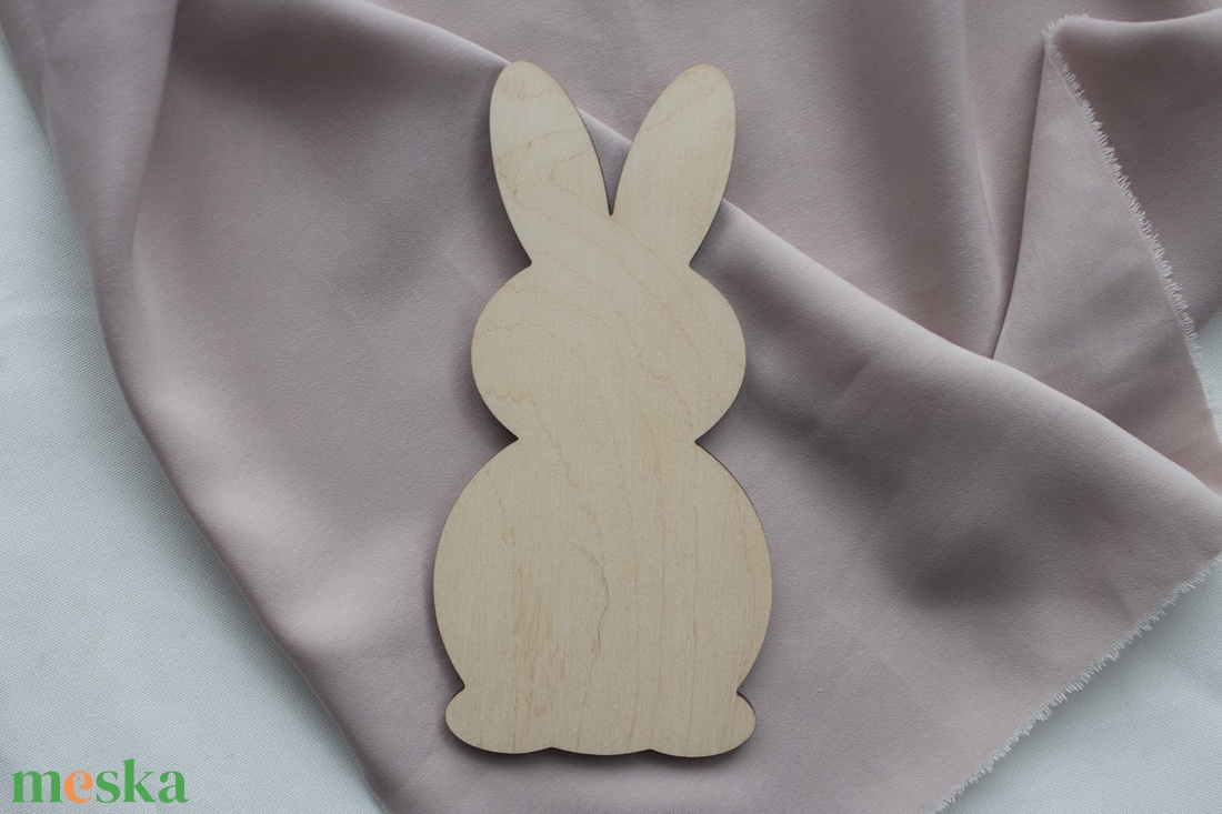 Nyúl alakú alap fából (10 centiméteres) - kellékek & szerszámok - hobby fa alapanyag - rétegelt lemez, fa alap - Meska.hu