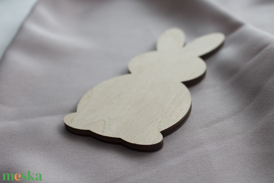 Nyúl alakú alap fából (10 centiméteres) - kellékek & szerszámok - hobby fa alapanyag - rétegelt lemez, fa alap - Meska.hu