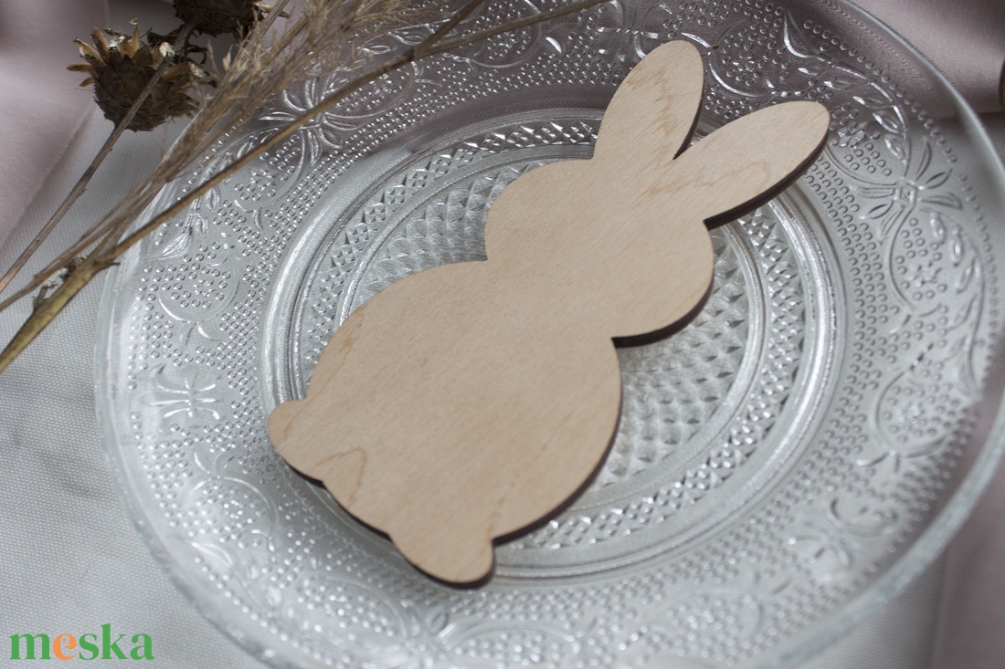 Nyúl alakú alap fából (10 centiméteres) - kellékek & szerszámok - hobby fa alapanyag - rétegelt lemez, fa alap - Meska.hu