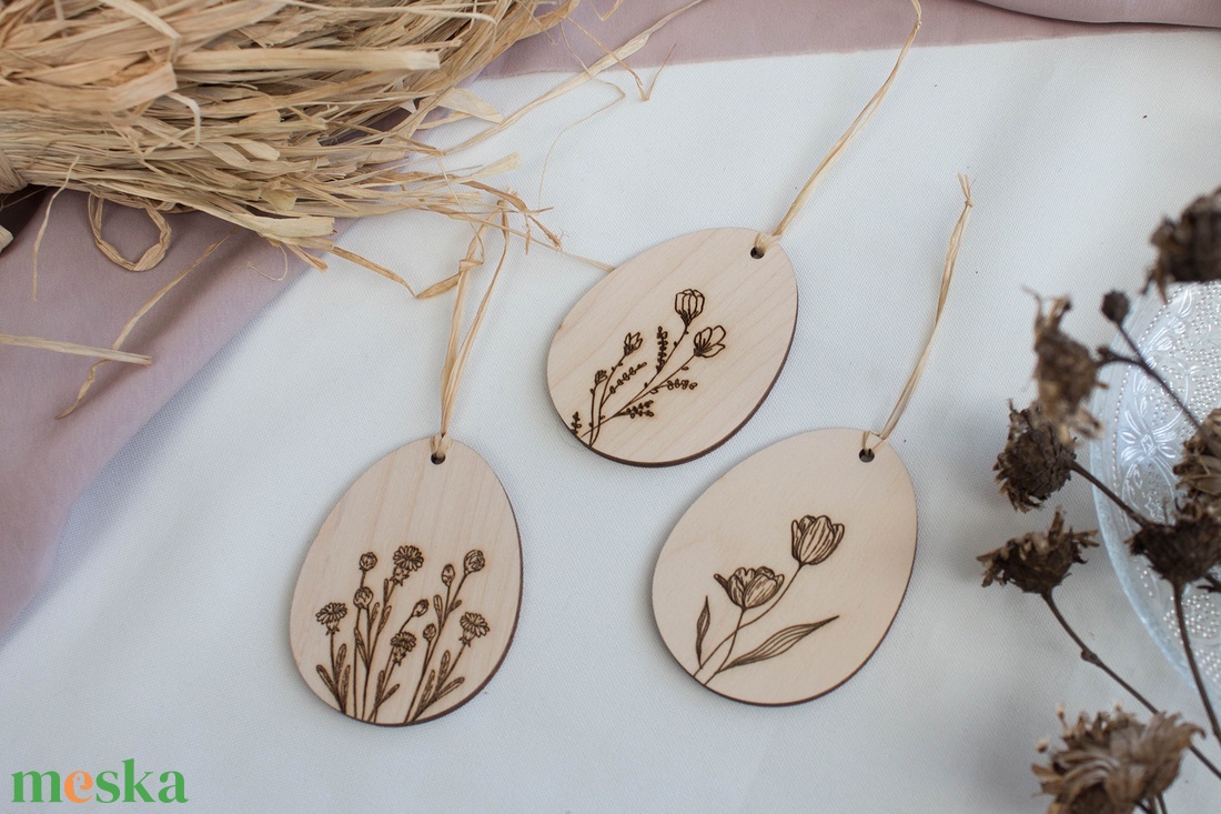 Húsvéti tojásdísz 6 darabos csomagban - otthon & életmód - dekoráció - fali és függő dekoráció - függődísz - Meska.hu