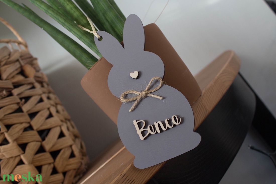 Névre szóló színes húsvéti nyuszi - otthon & életmód - dekoráció - dísztárgy - Meska.hu