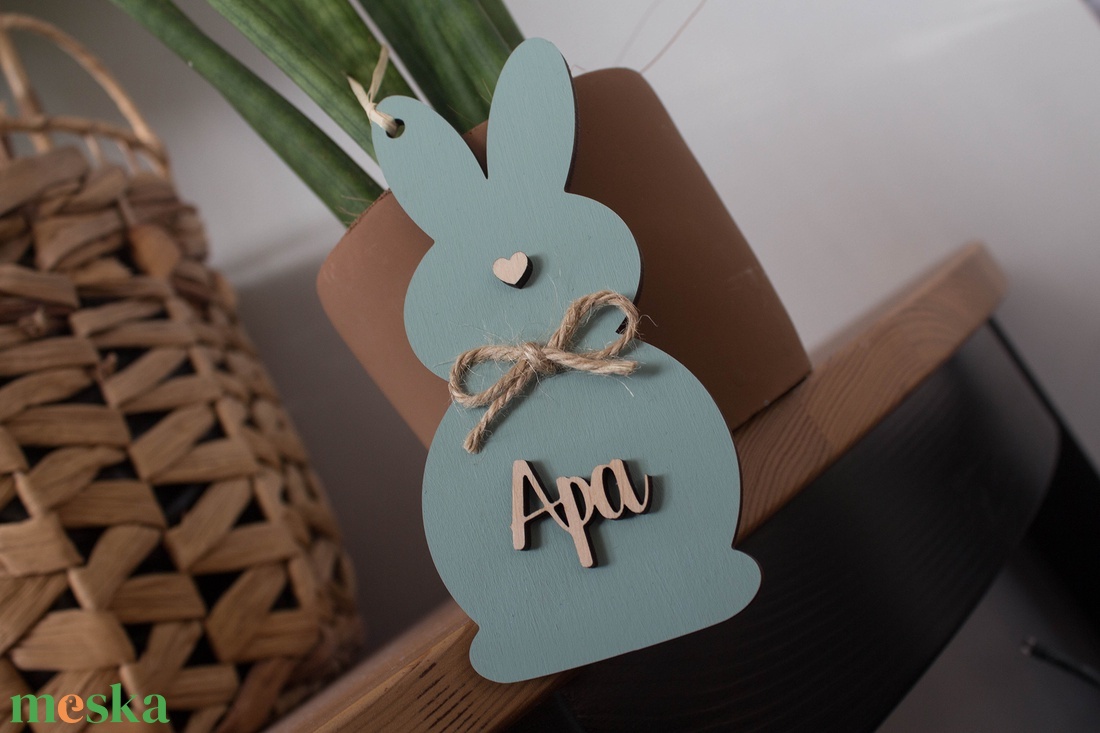 Névre szóló színes húsvéti nyuszi - otthon & életmód - dekoráció - dísztárgy - Meska.hu