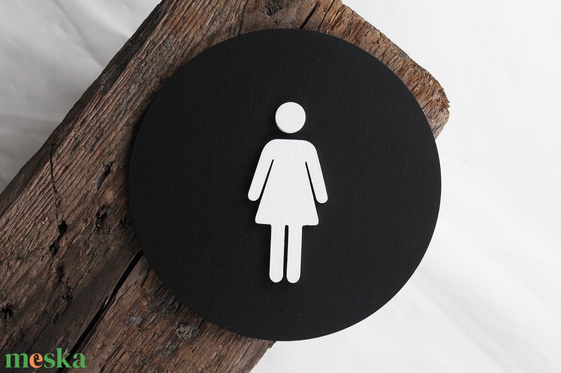 Női WC tábla - otthon & életmód - dekoráció - ajtó- és ablak dekoráció - ajtótábla - Meska.hu