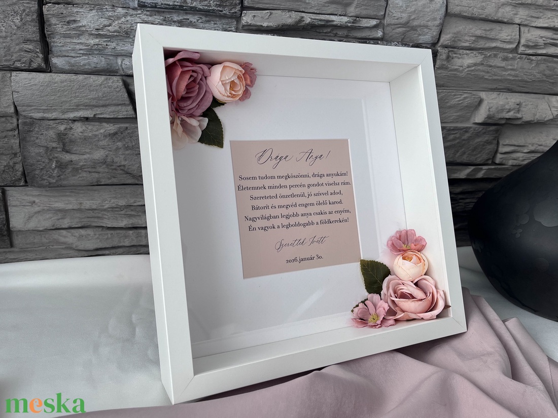 Szülőköszöntő ajándék képkeret idézettel - esküvő - emlék & ajándék - szülőköszöntő ajándék - Meska.hu