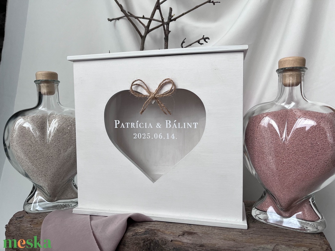 Homokceremónia láda szettben esküvőre - esküvő - dekoráció - helyszíni dekor - Meska.hu