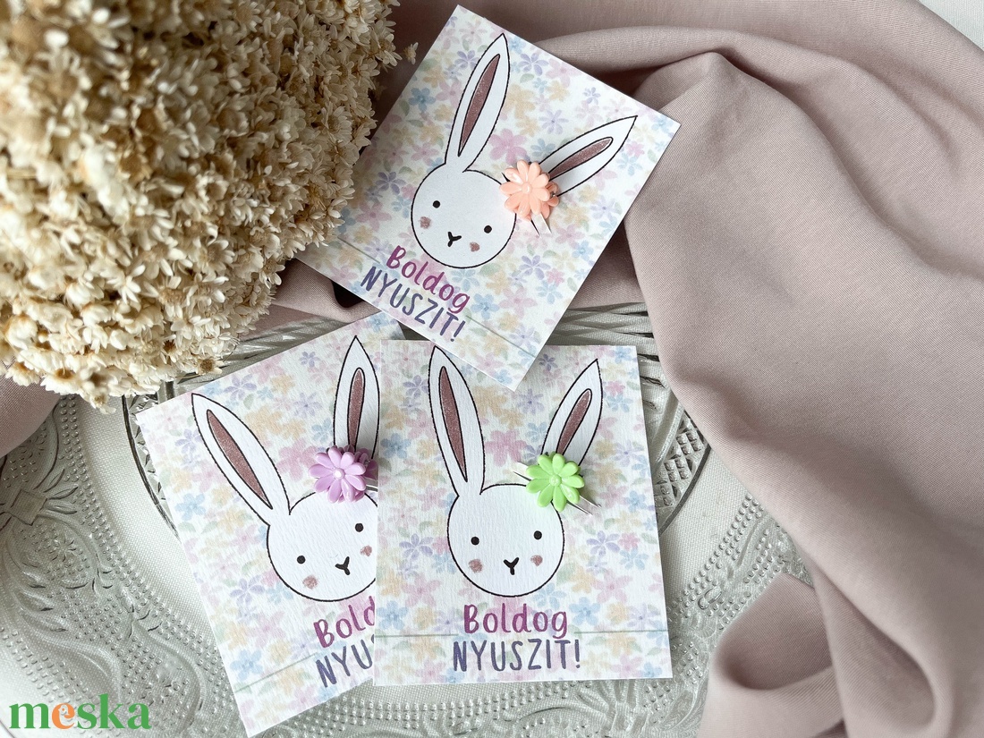 Húsvéti ajándék hajcsat - apró margarétás - ruha & divat - hajdísz & hajcsat - hajdísz - Meska.hu