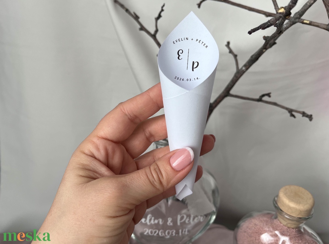 Homokceremónia szett zsineg masnival  - esküvő - emlék & ajándék - nászajándék - ceremónia szett - Meska.hu