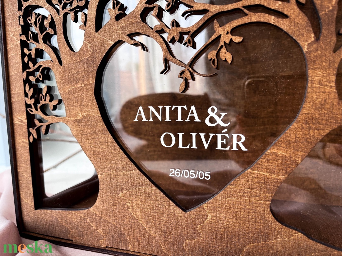 Esküvői pénzgyűjtő doboz, nászajándék gyűjtő láda - esküvő - emlék & ajándék - nászajándék - nászajándék gyűjtők - Meska.hu