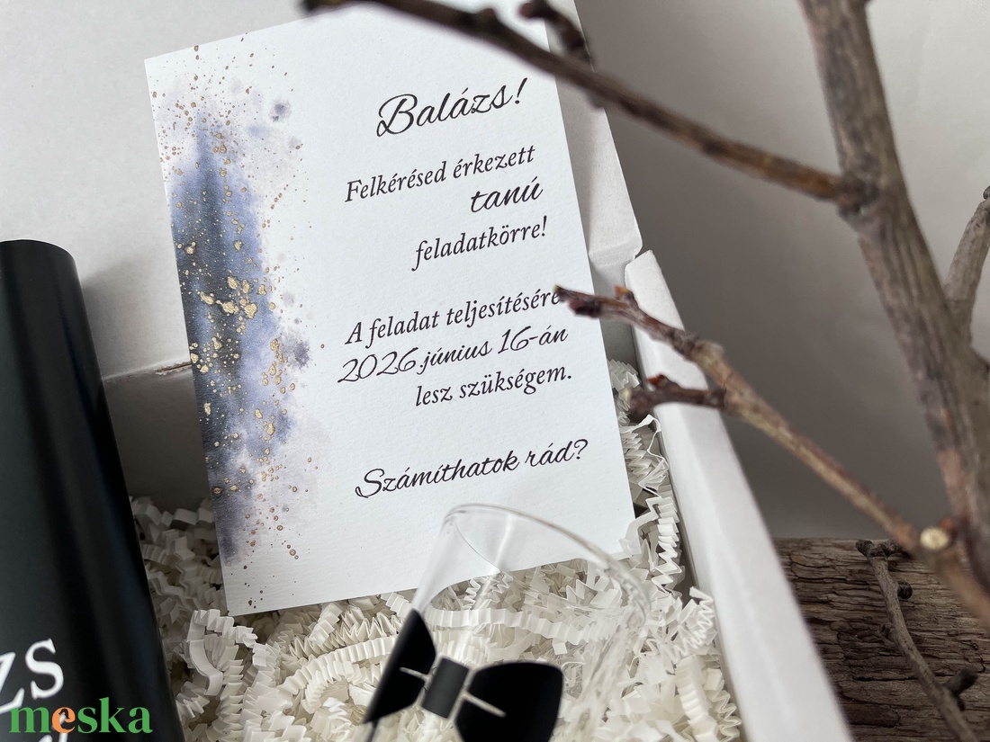 Férfi tanú felkérő szett, fiús tanúfelkérő csomag esküvőre - esküvő - meghívó & kártya - tanú felkérő - Meska.hu