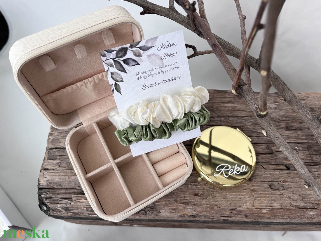 Tanúfelkérő ajándék szett, egyedi csajos tanú felkérő csomag - fehér-arany - esküvő - meghívó & kártya - tanú felkérő - Meska.hu