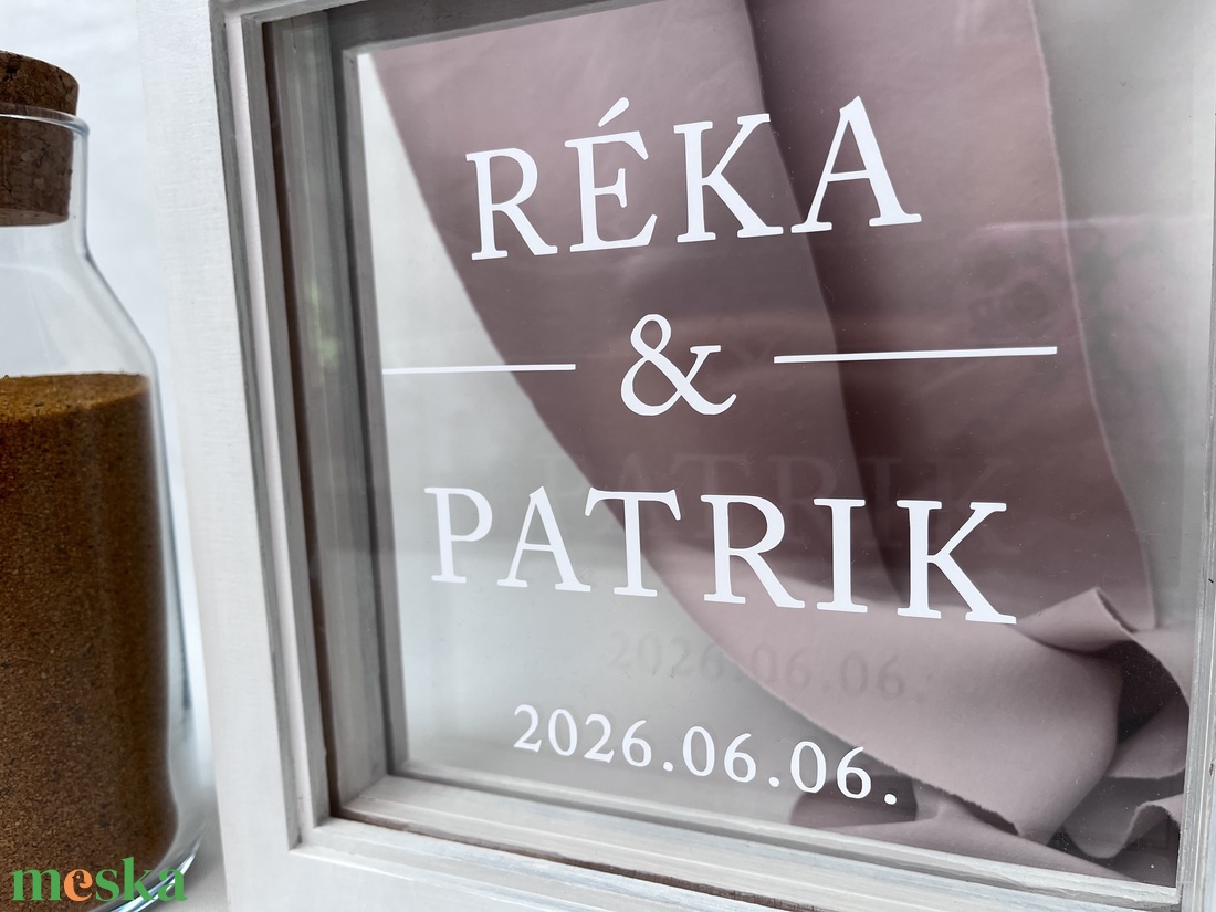 Esküvői homoköntő ceremónia szett, keretes homokceremónia szett - esküvő - esküvői ceremónia - homokceremónia szettek - Meska.hu