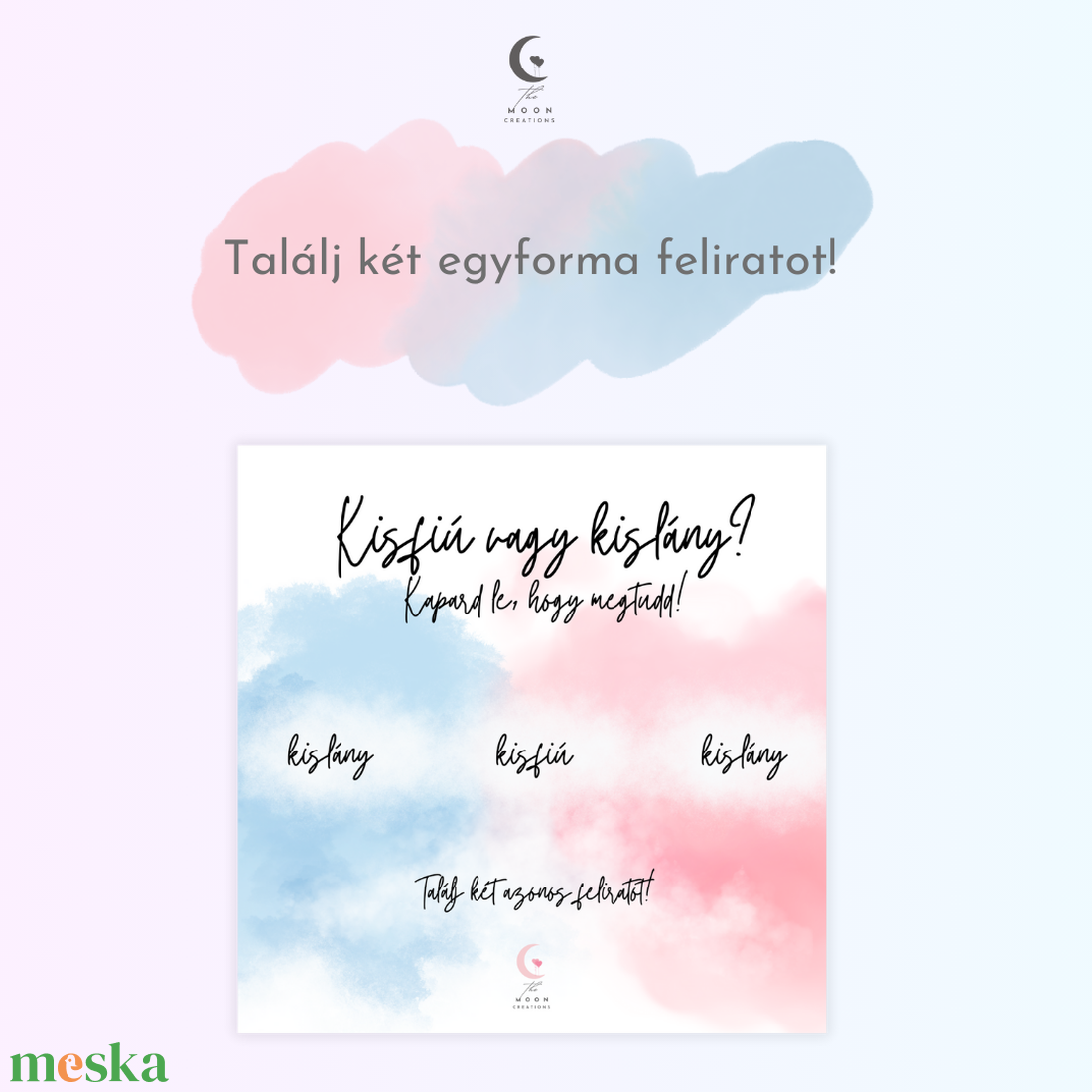 Gender reveal - Fiú vagy Lány? Kaparós Baba neme bejelentő kártya 3 - játék & sport - babalátogató ajándékcsomag - Meska.hu Gender reveal - Fiú vagy Lány? Kaparós Baba neme bejelentő kártya 3 - játék & sport - babalátogató ajándékcsomag - Meska.hu