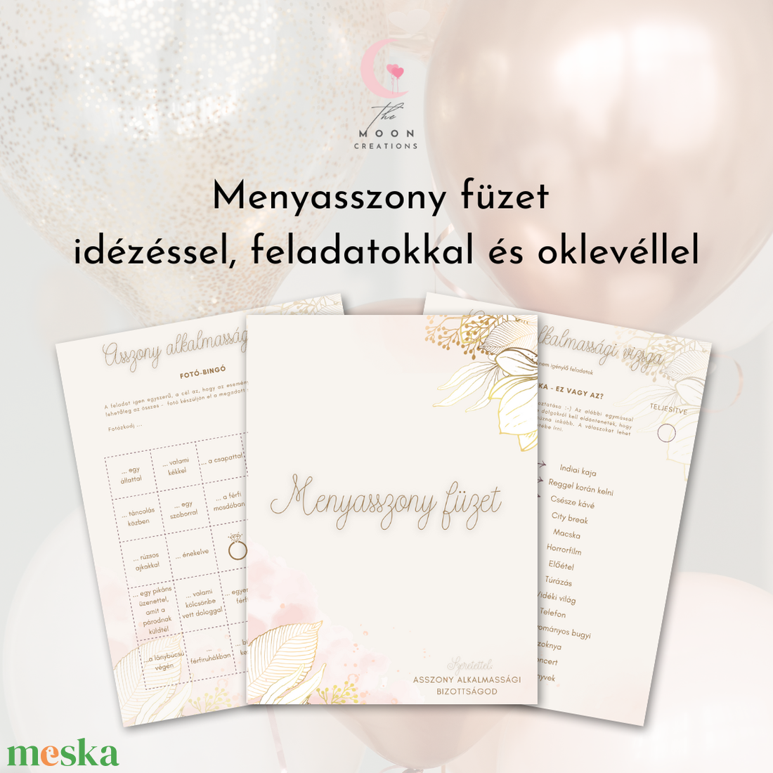 Menyasszony füzet / Lánybúcsú füzet - Golden beauty - esküvő - lánybúcsú - Meska.hu Menyasszony füzet / Lánybúcsú füzet - Golden beauty - esküvő - lánybúcsú - Meska.hu