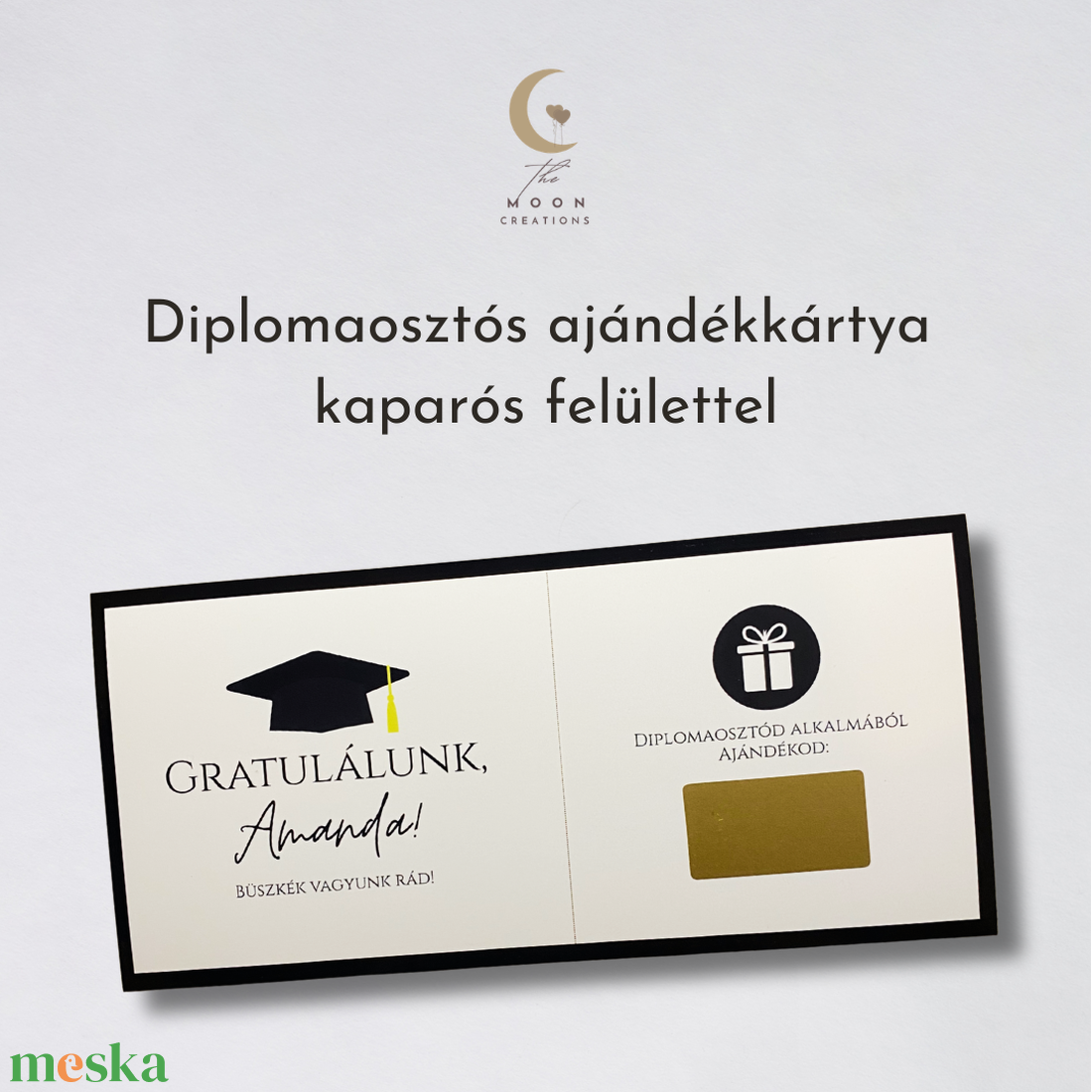 Diplomaosztós ajándékkártya  kaparós felülettel - otthon & életmód - papír, írószer - ajándékozás kellékei - ajándék sorsjegy - Meska.hu