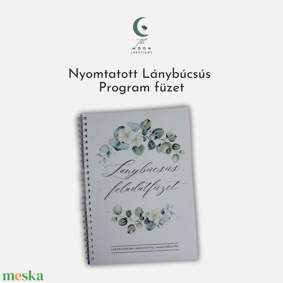 Nyomtatott Lánybúcsús Programfüzet - Greenery - esküvő - lánybúcsú - Meska.hu