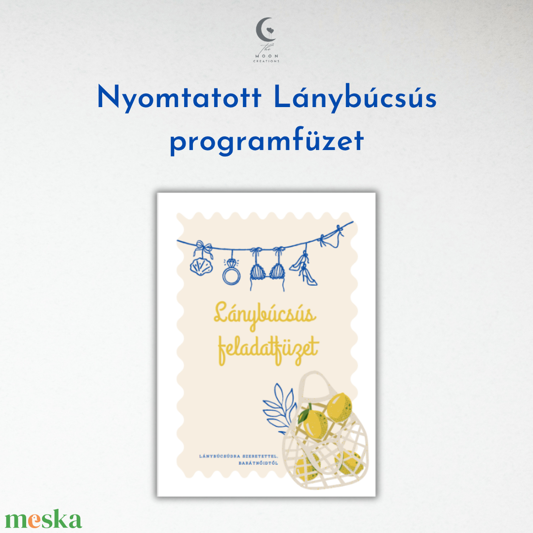 Nyomtatott Lánybúcsús Programfüzet - Summer Part - esküvő - lánybúcsú - Meska.hu