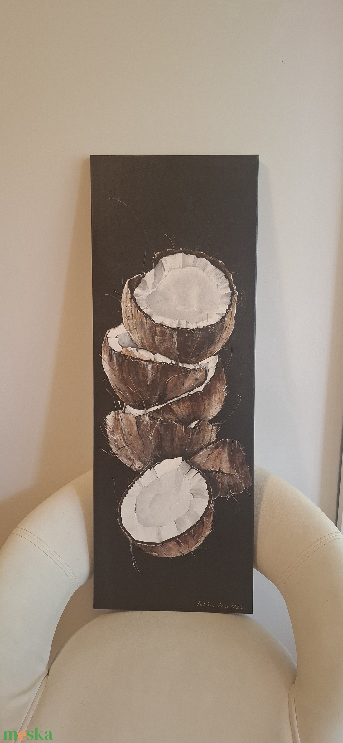Kókusz festmény - Coconut art - művészet - festmény - akril - Meska.hu Kókusz festmény - Coconut art - művészet - festmény - akril - Meska.hu