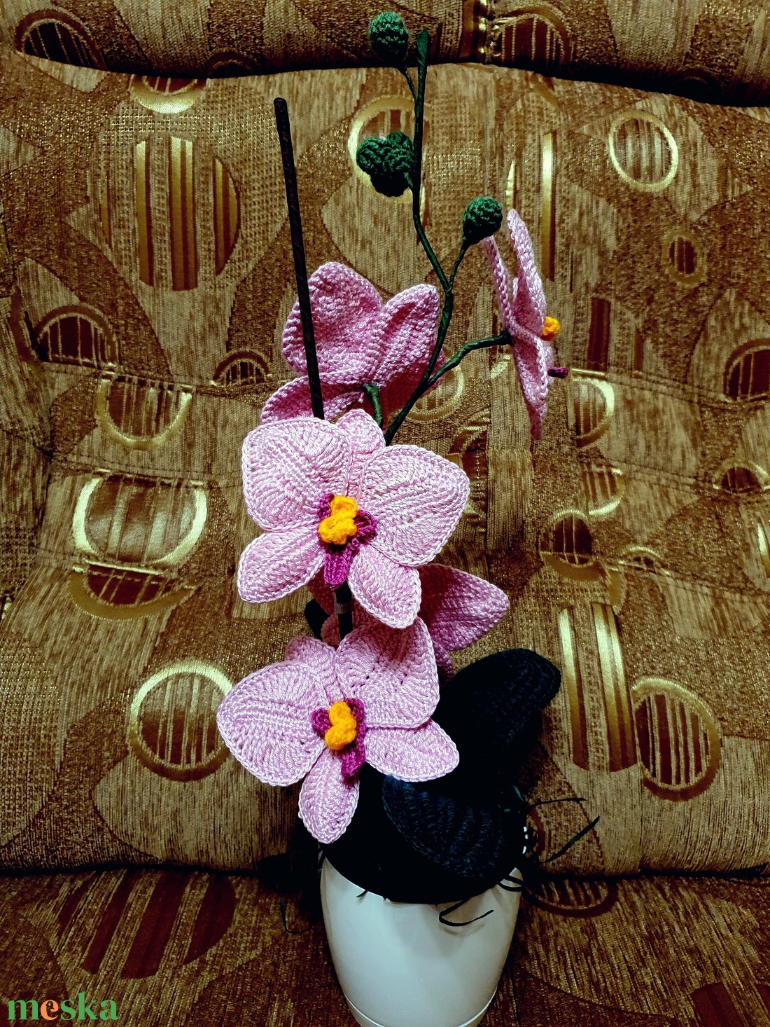 Horgolt  Orchidea - otthon & életmód - dekoráció - ajtó- és ablak dekoráció - ablakdísz - Meska.hu