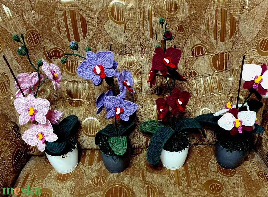 Horgolt  Orchidea - otthon & életmód - dekoráció - ajtó- és ablak dekoráció - ablakdísz - Meska.hu