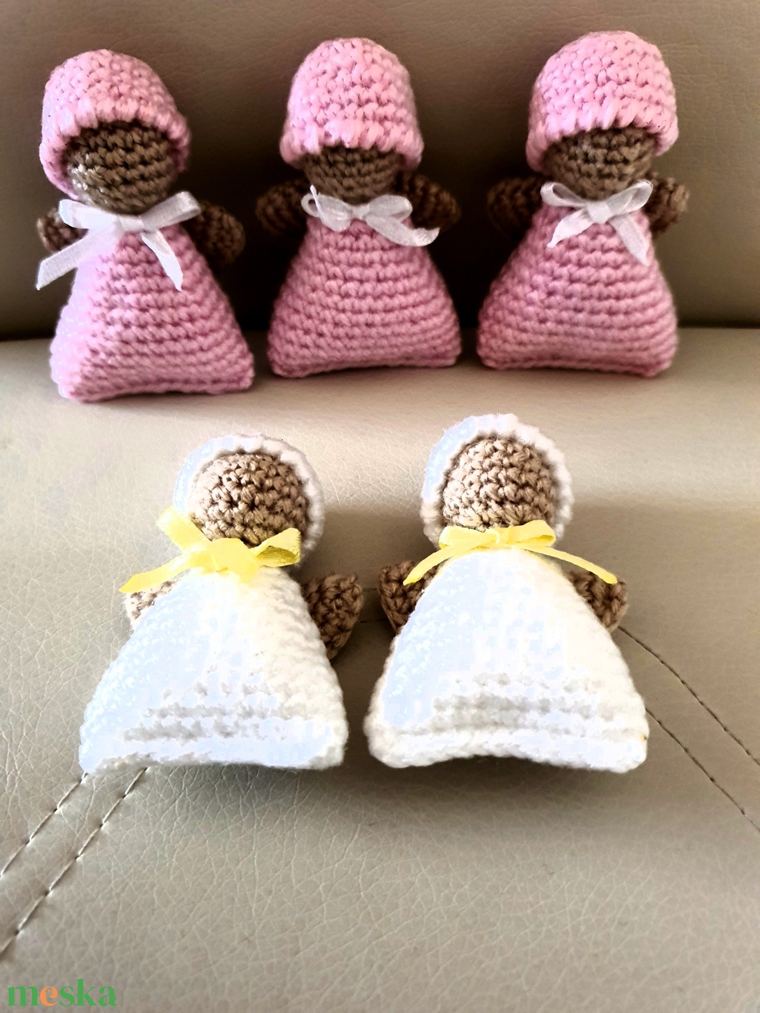 Horgolt Angyalka - karácsony - karácsonyi lakásdekoráció - karácsonyfadíszek - Meska.hu