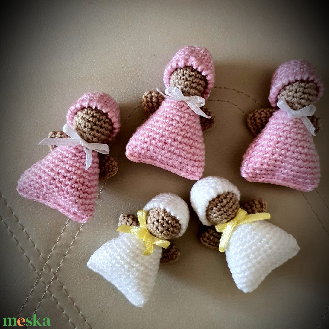 Horgolt Angyalka - karácsony - karácsonyi lakásdekoráció - karácsonyfadíszek - Meska.hu