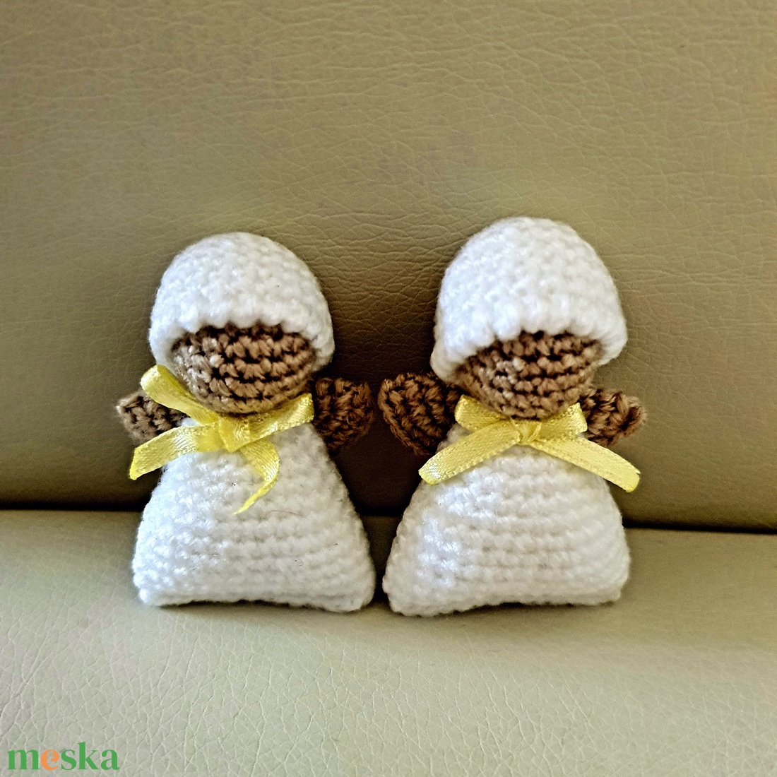 Horgolt Angyalka - karácsony - karácsonyi lakásdekoráció - karácsonyfadíszek - Meska.hu