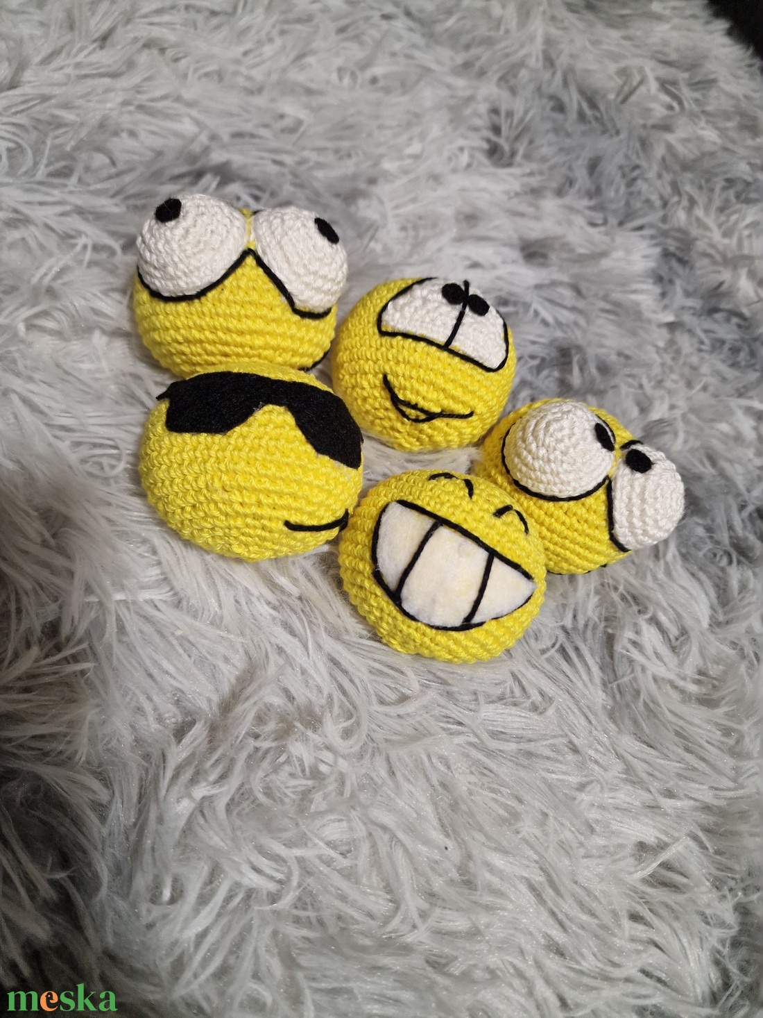 Horgolt Smiley - táska & tok - kulcstartó & táskadísz - kulcstartó - Meska.hu Horgolt Smiley - táska & tok - kulcstartó & táskadísz - kulcstartó - Meska.hu