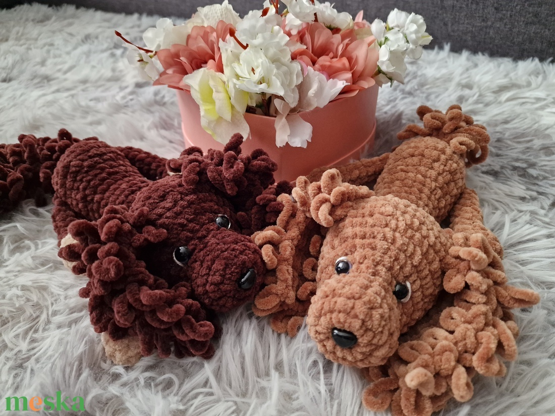 Horgolt Spaniel kutya - játék & sport - plüssállat & játékfigura - kutya - Meska.hu