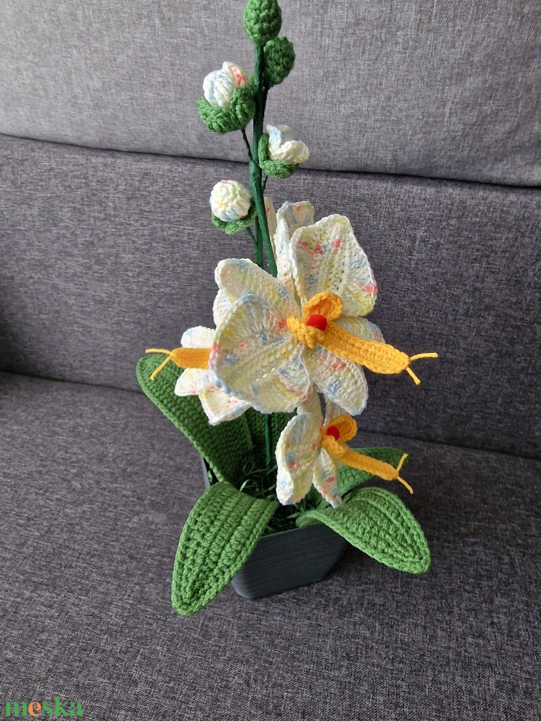 Horgolt Orchidea - otthon & életmód - dekoráció - virágdísz és tartó - csokor & virágdísz - Meska.hu Horgolt Orchidea - otthon & életmód - dekoráció - virágdísz és tartó - csokor & virágdísz - Meska.hu