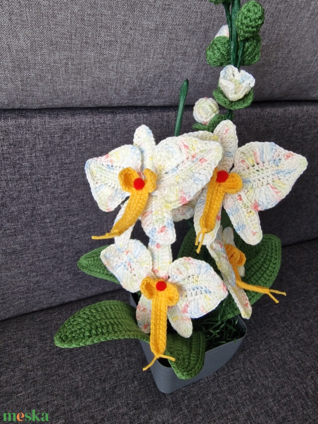 Horgolt Orchidea - otthon & életmód - dekoráció - virágdísz és tartó - csokor & virágdísz - Meska.hu Horgolt Orchidea - otthon & életmód - dekoráció - virágdísz és tartó - csokor & virágdísz - Meska.hu