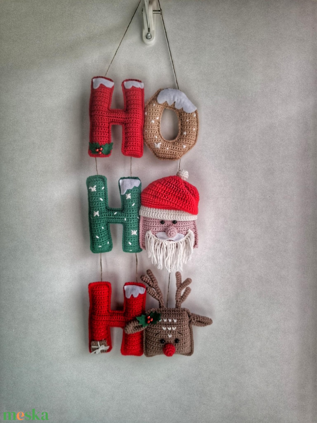Horgolt Ho-Ho-Ho karácsonyi dísz - karácsony - karácsonyi lakásdekoráció - karácsonyi ajtódíszek - Meska.hu Horgolt Ho-Ho-Ho karácsonyi dísz - karácsony - karácsonyi lakásdekoráció - karácsonyi ajtódíszek - Meska.hu
